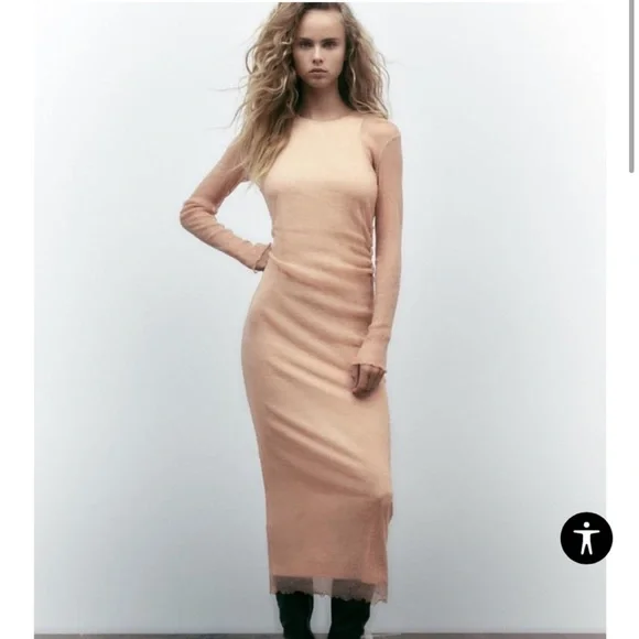 Zara | Dresses | Zara Gold Mesh Midi Dress | Poshmark Zara | Dresses | Zara Gold Mesh Midi Dress | Poshmark